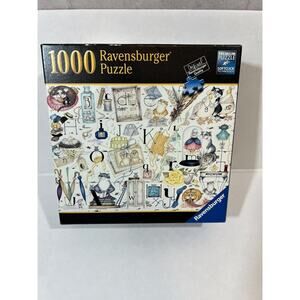 RAVENSBURGER Jigsaw Puzzle Rare Crazy Cat Alphabet 1000 Pieces 27 X 20